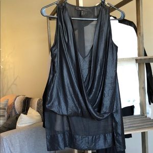 BCBG MAXAZRIA BLACK Asymmetrical top